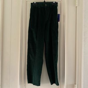 Kitestring Boys Winter Green Corduroy Pants Size 10